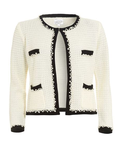 chanel jacket man|Chanel black and white jacket.